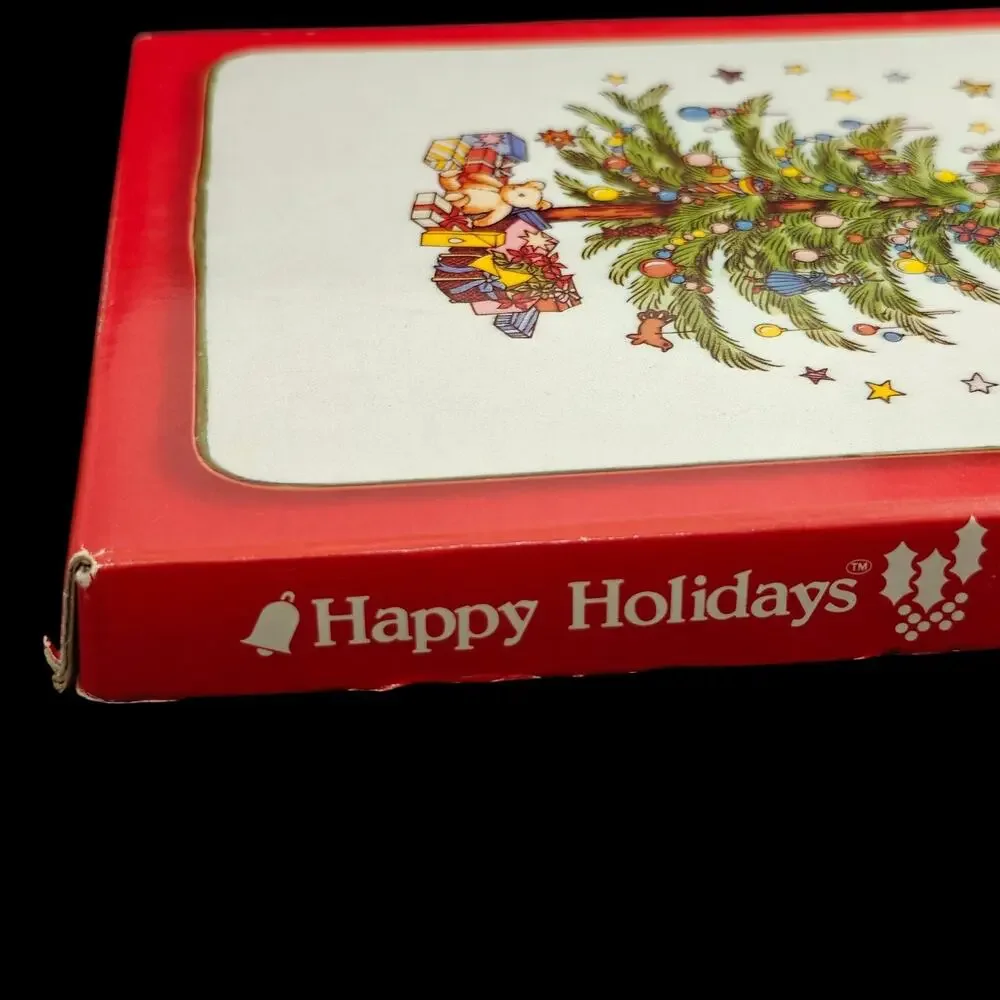 Nikko Happy Holidays Ceramic Christmas Tree Snack Cheese Board Japan New in Box